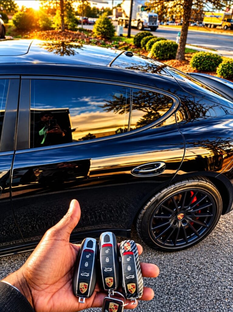 Three Porsche smart keys